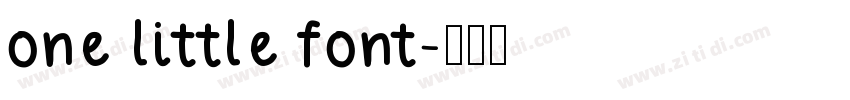 one little font字体转换